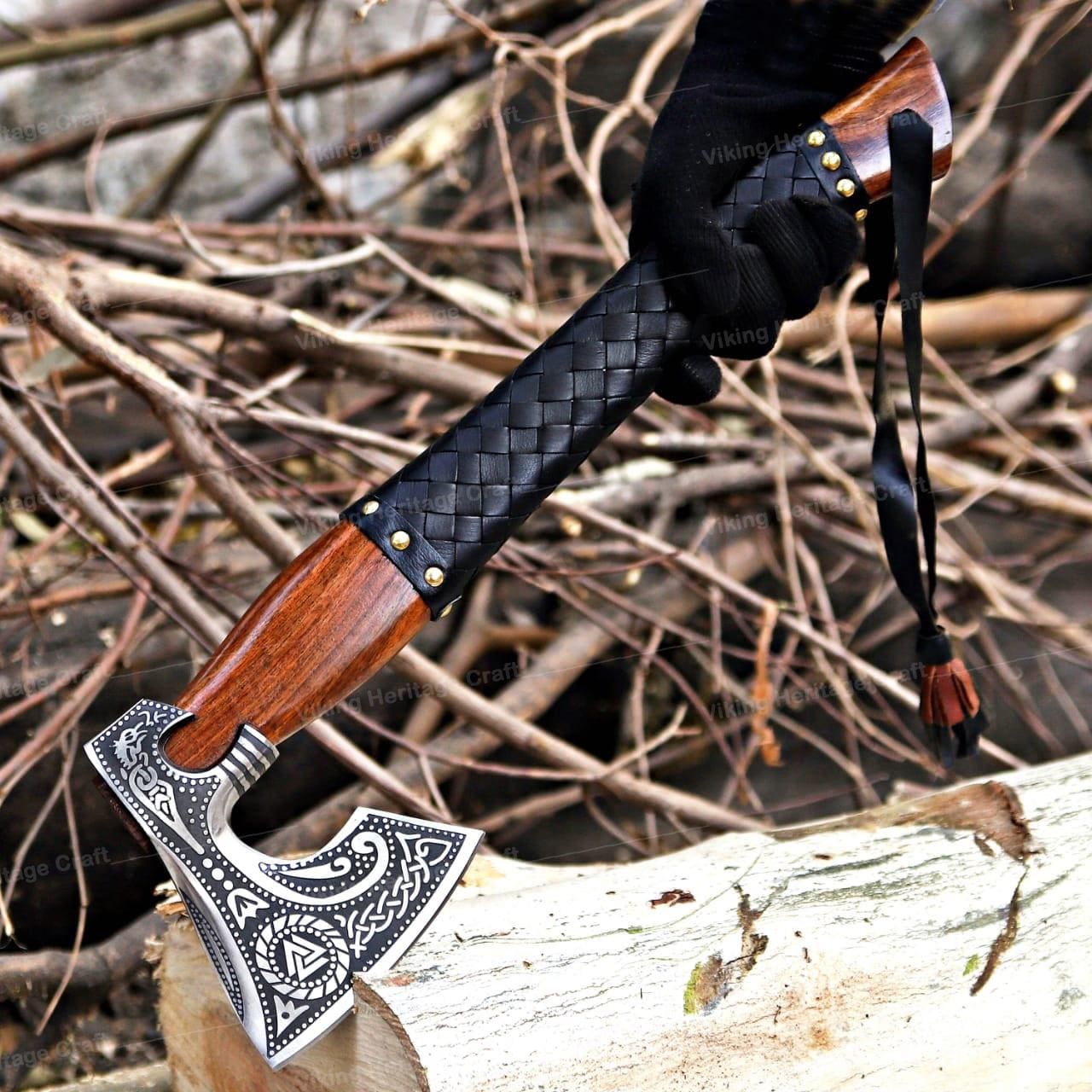 Custom Gift Hand Forged Carbon Steel VIKING AXE, Ragnar Axe, Wedding Gift,Axes, Best Birthday, Anniversary, Christmas Gift For Him, Larp axe