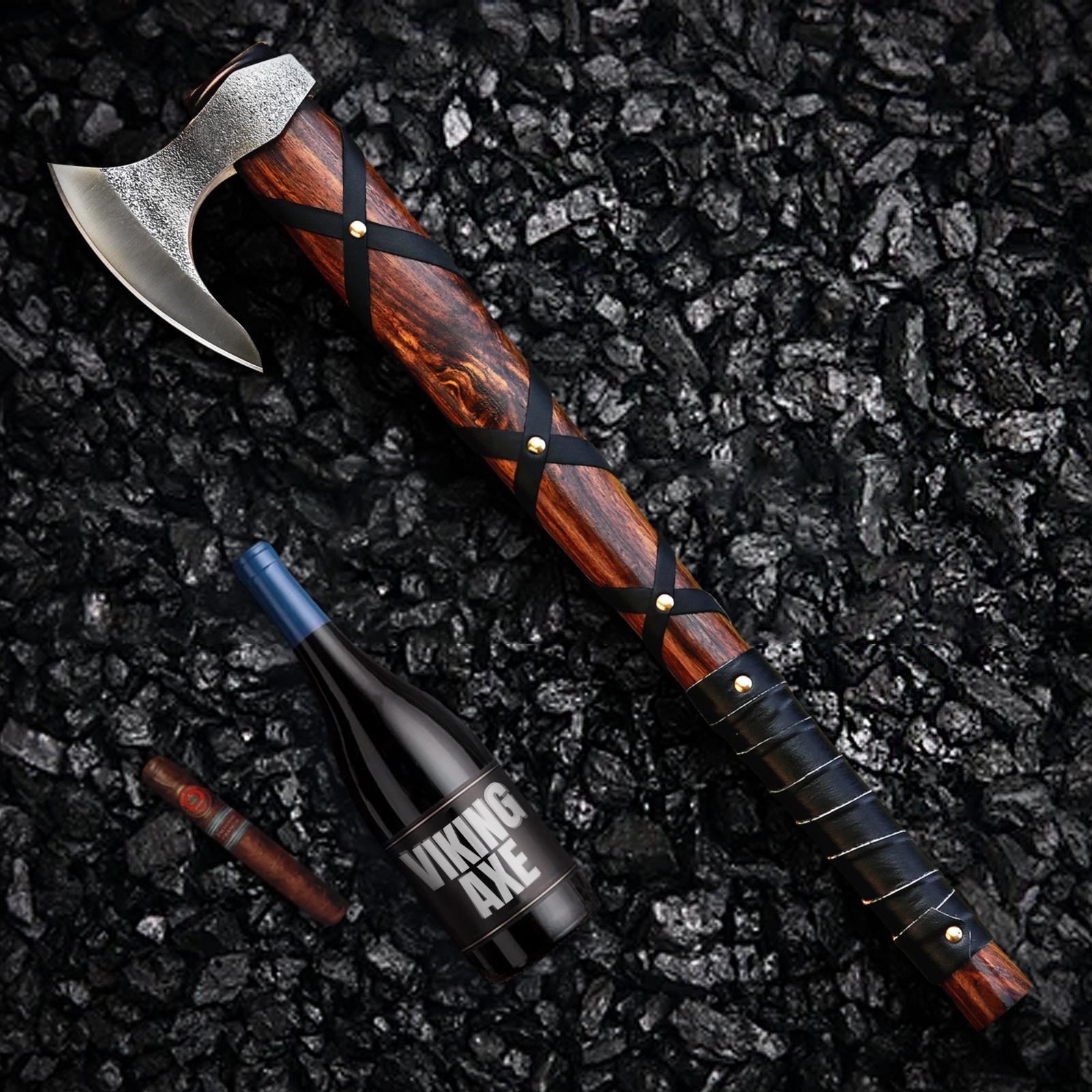 Custom Gift Hand Forged Carbon Steel VIKING AXE, Ragnar Axe, Wedding Gift,Axes, Best Birthday, Anniversary, Christmas Gift For Him, Larp axe