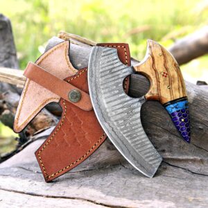 Damascus Steel Viking Knifw, Custom Hand Forged Viking Knifw For Gift, Steel Folding Fix Blade Survival Tool For Camper, Knifw.