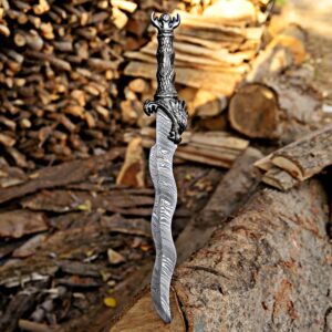 Medieval Handmade Fantasy Sword, Custom Made Replica Sword In Damascus Steel, Decorative Unique Sword For Wall Hanging Nordic Art